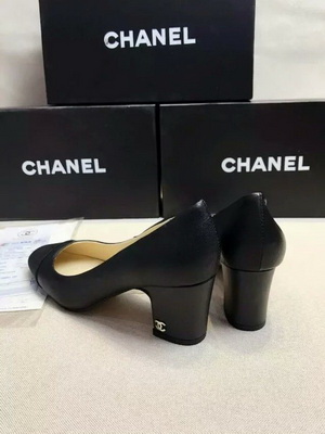 CHANEL Shallow mouth Block heel Shoes Women--062